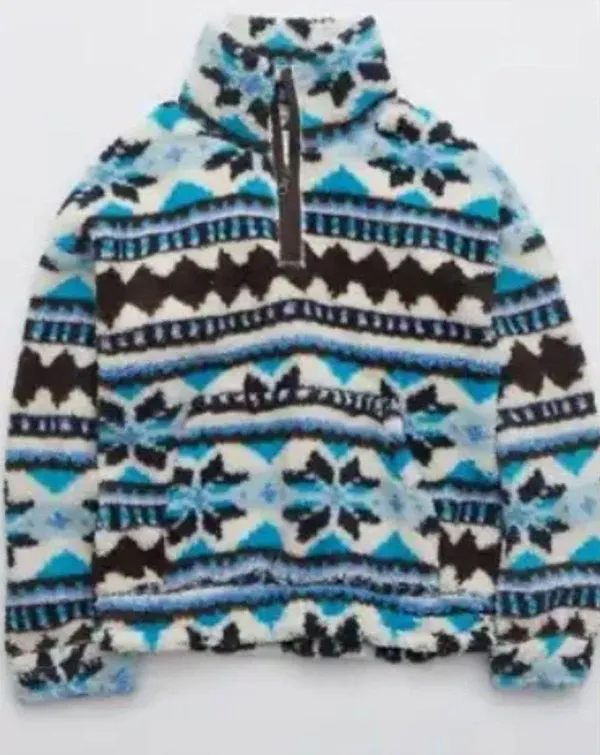 OFFLINE by Aerie Cloud Sherpa half zip Large - Image 2