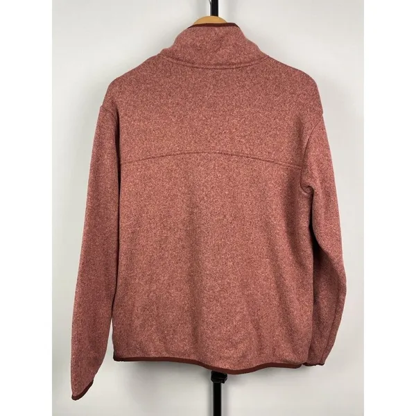 Eddie Bauer Antique Rose Radiator Fleece 2.0 Snap Mock Neck‎ Pullover Sweater XL - Image 8