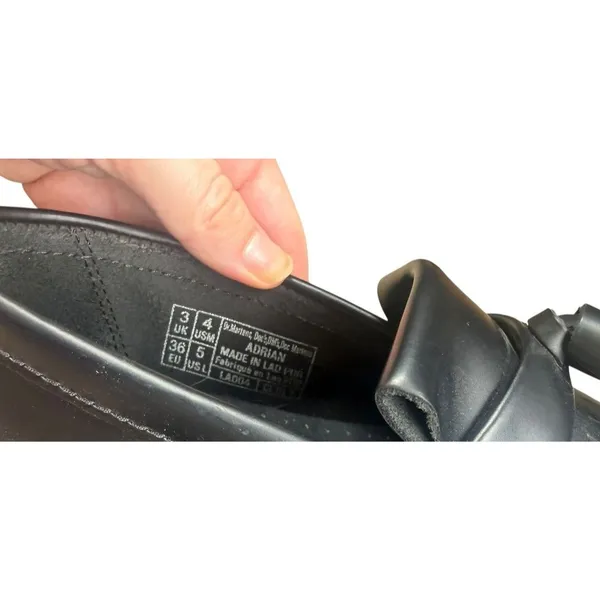 Dr. Marten Adrian Quad Black Platform Chunky Leather Tassle Loafer Women’s 5 Doc - Image 4
