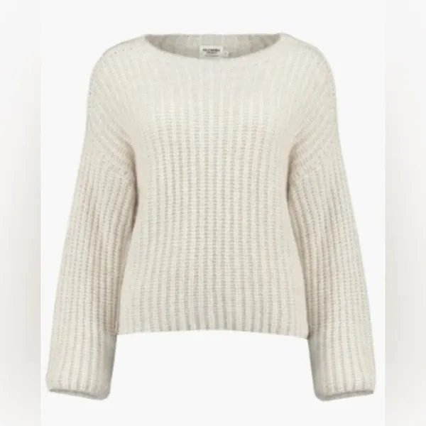 Holebrook Sweden Cajsa Ribbed Merino Wool Sweater Small Sand Shell Beige - Image 3