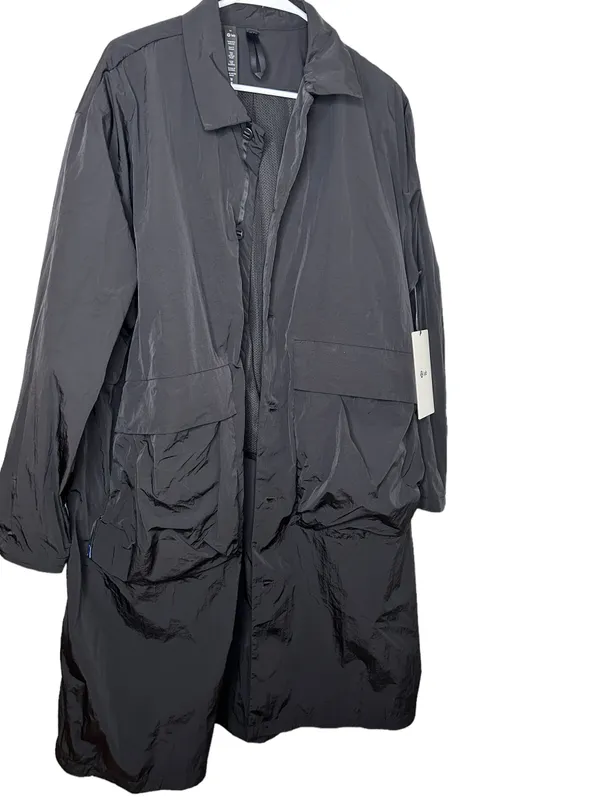 LAB Oversized Long Coat Jacket Black BLK Men's Size M NWT - Image 9