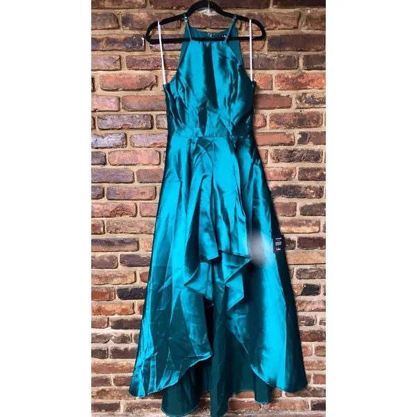 NWT Lulus Broadway Show Emerald Green High-Low Gown Women's Size Small - Image 3