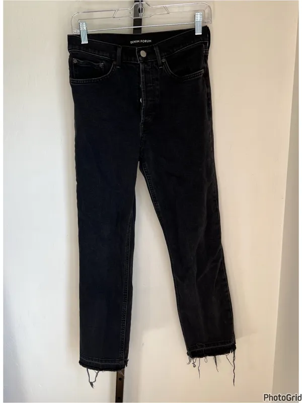 Aritzia Denim Forum Black The Arlo High Rise Straight Jeans Size 28 - Image 3