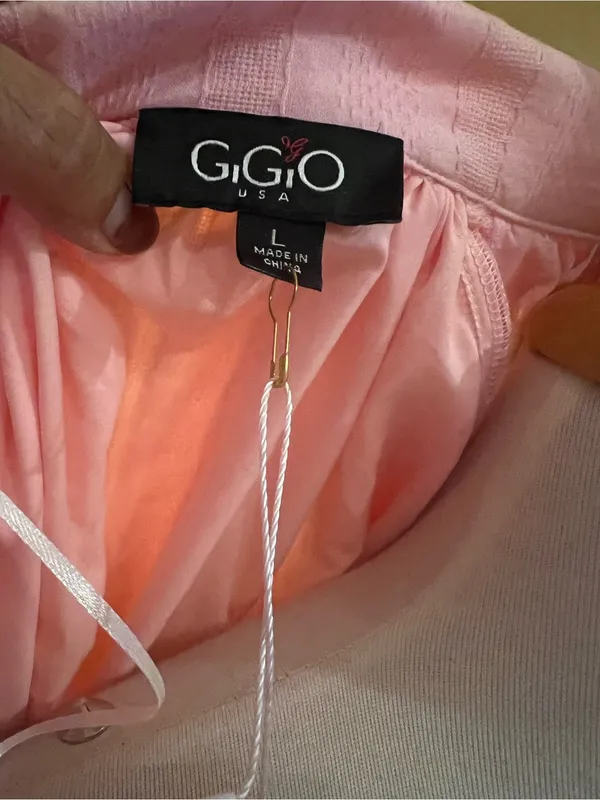 Artisan balloon GiGiO sleeve mini tunic dress, pink size L - Image 6