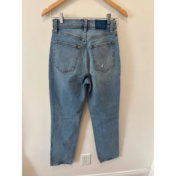 Abercrombie Fitch Curve Love The 90s‎ Straight Ultra High Rise Jeans Size 26 - Image 3