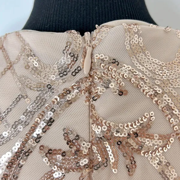 Formal sequence Dress v square Neck long Sleeve Mermaid Evening Gown Size 1X. - Image 9