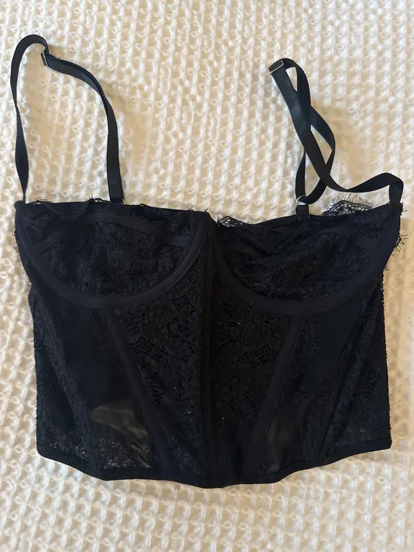 Black Lace Corset Top Size XS - Image 3