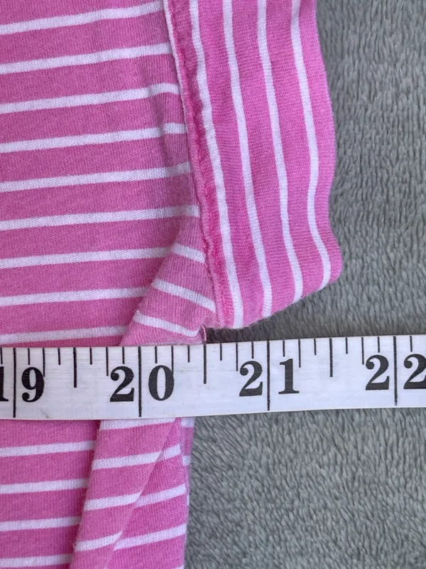 Lauren Ralph Lauren Pink Striped Nightgown Preppy Summer Classic Loungewear M - Image 9