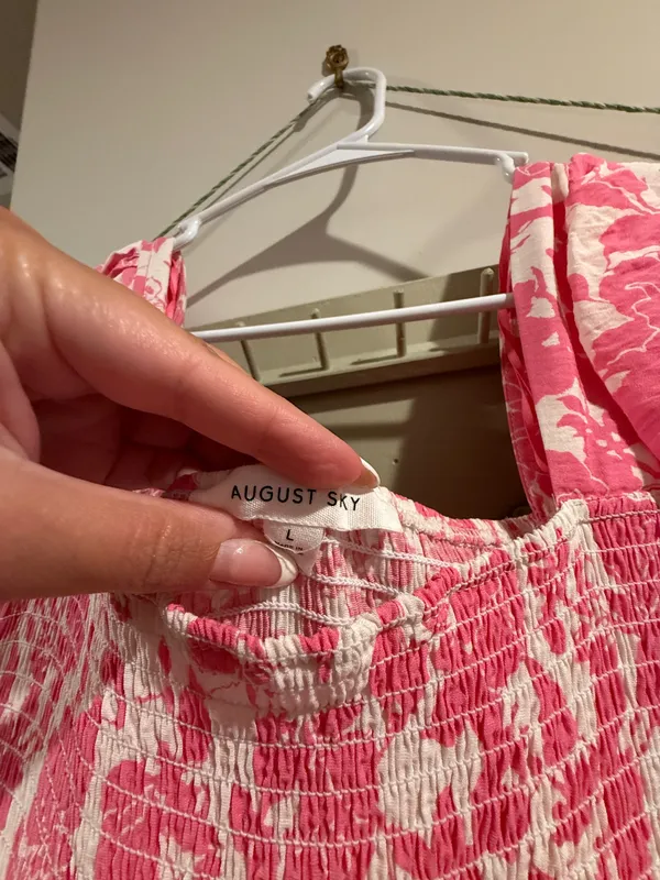 August Sky Pink Floral Maxi Dress - Image 3