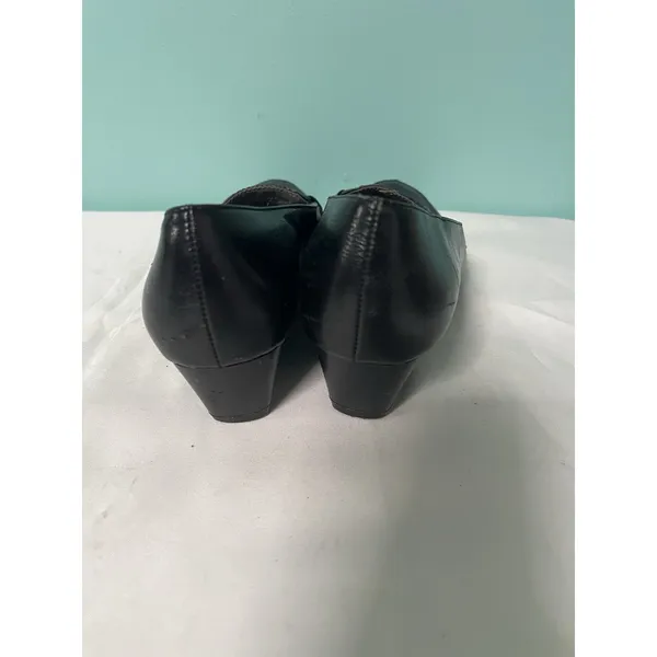 A2 Aerosoles Size 9 Black Leather Womens Shoes‎ Slip on S-438 - Image 4