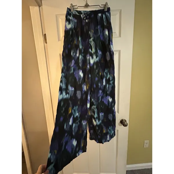 Calia Pants Opulent Blossom Blue Women’s XS Wide Leg Pull On Tropical Resort - Image 3