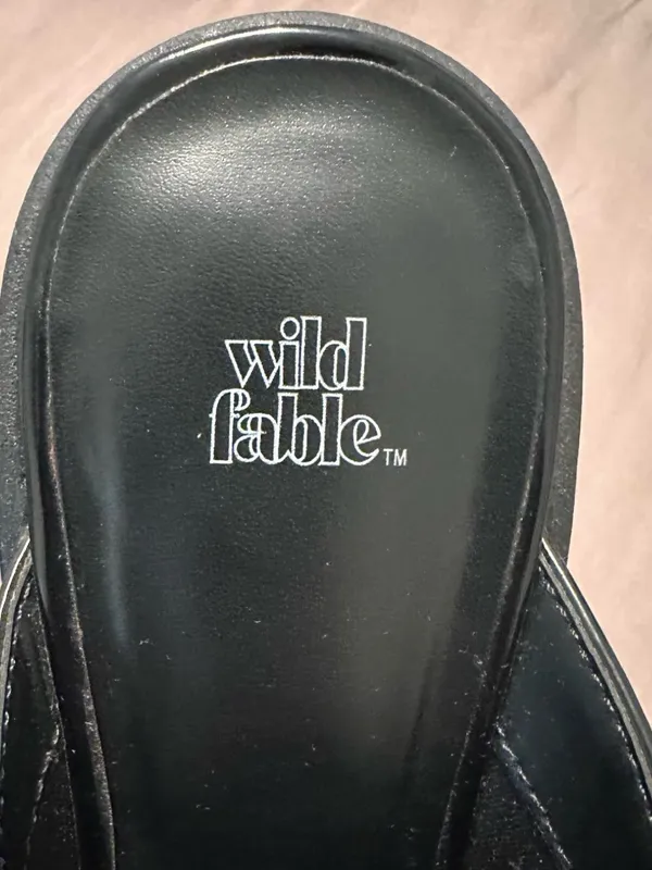 wild fable Black Patent Slip-On Block Heel Loafers - Image 5