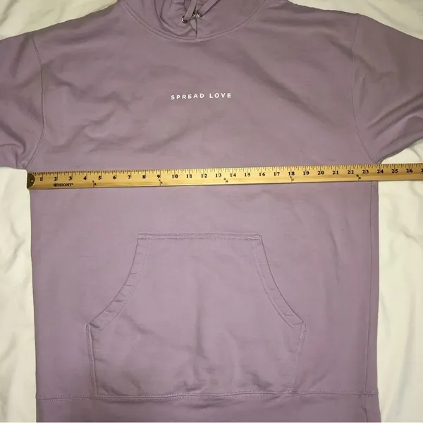 Spread Love Oversized Unisex Midweight Pullover Hoodie Light Purple size XL - Image 7