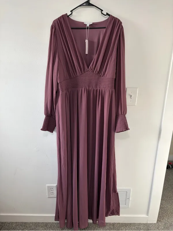 Baltic Born NWT Olivia Maxi Dress in Vintage Plum- Size 3X - Image 3