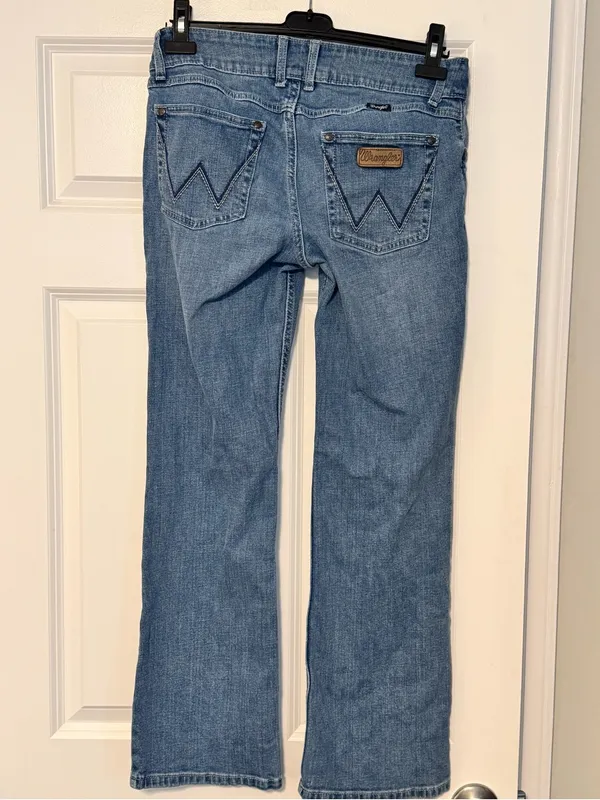 Womens Wrangler Retro Mae 09MWZUH Cowgirl Western Light Wash Bootcut Jeans 7x30 - Image 4