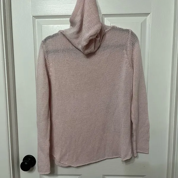 WOODEN SHIPS hooded knit sweater pink size small /‎ medium - Image 5