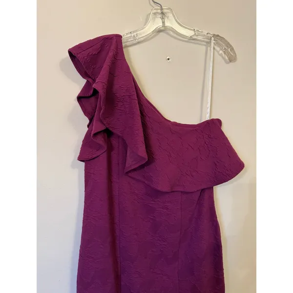 Lilly Pulitzer Boudreaux One Shoulder Knit Jacquard Mini Dress Cherry Size 8 - Image 4