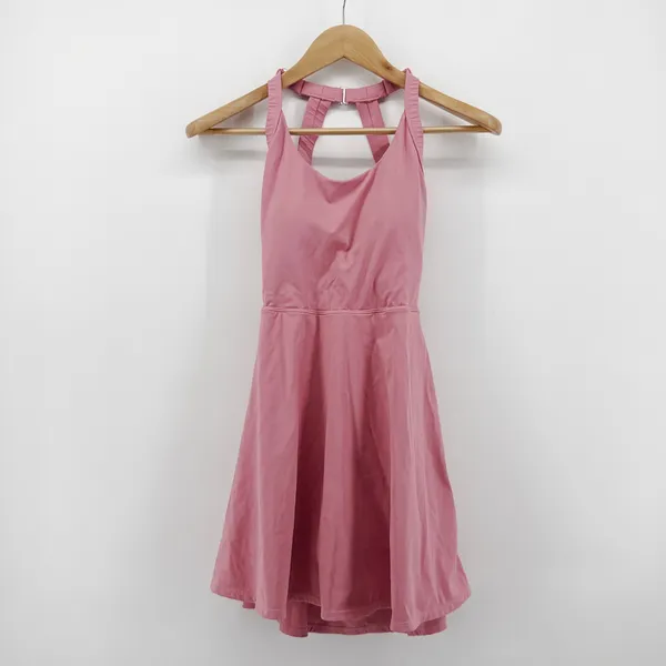 NEW IUGA Pink Tennis Dress with Built-in Shorts and Pockets Small Halter‎ Back - Image 5