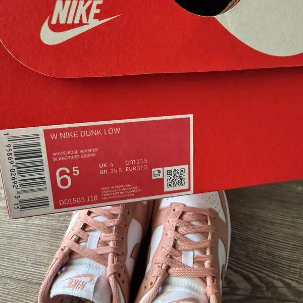 Nike Women’s Dunk Low White Rose Whisper US 6.5 - Image 7