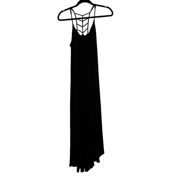 NEW Nicole Miller Sleeveless Strappy Ladder Back Maxi Dress Size S Hi Low Hem - Image 3