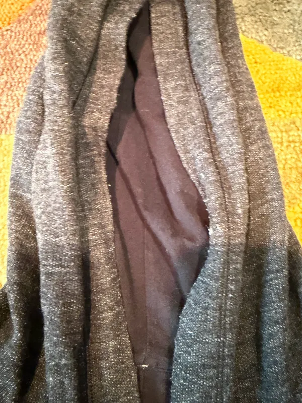 Lululemon Harmonious Hoodie Sweatshirt Reversible Grey Black Size 6 FLAWED - Image 9