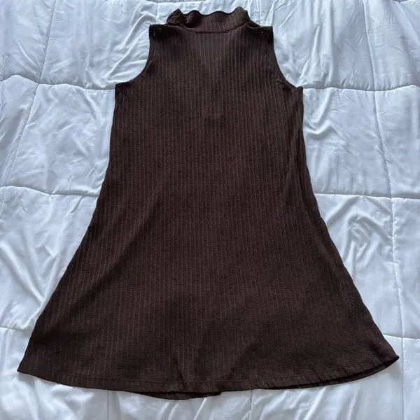 Portocruz Womens Sleeveless Coverup‎ Pockets Brown Dress Beach Summer Collared - Image 8