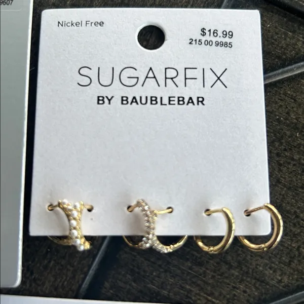 SugarFix collection of New earrings for pierced ears loop bling glam gifts - Image 4