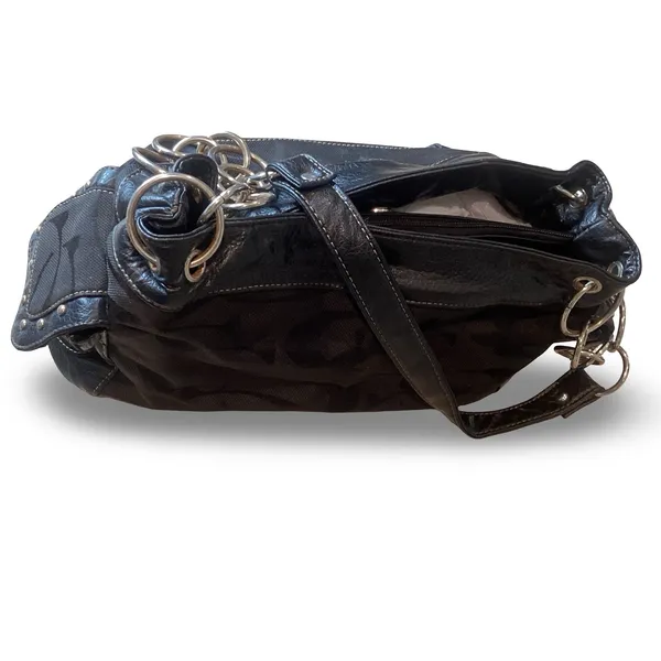 The Sak Black and Silver Patchwork Shoulder Bag - Image 8