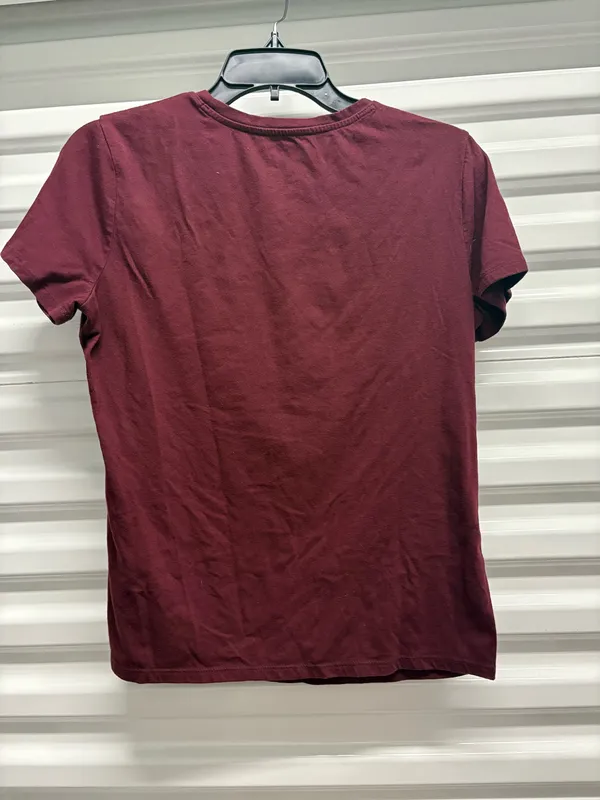 Nine West Burgundy Graphic Print 'Raising Kind Humans' T-Shirt Women's Size M - Image 7