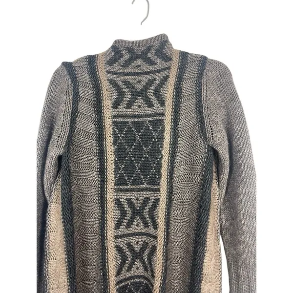 Gottardi Collection Made In Italy Boho Knit Open Front Cardigan Alpaca Wool L - Image 4