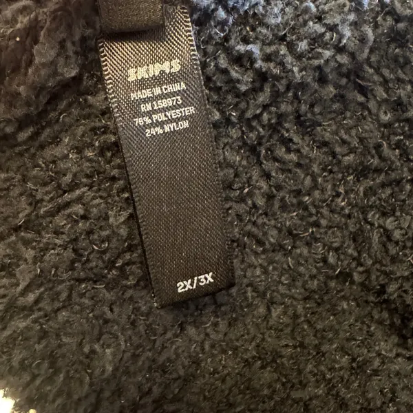 SKIMS Cozy‎ Knit Teddy Sherpa Tank Onyx Black Scoop Neck Lounge Top 2X/3X - Image 7
