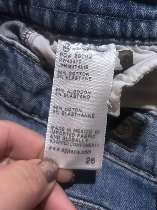 AG Adriano Goldschmied Madi High Rise Flare Denim Blue Jeans Size 26 - Image 4
