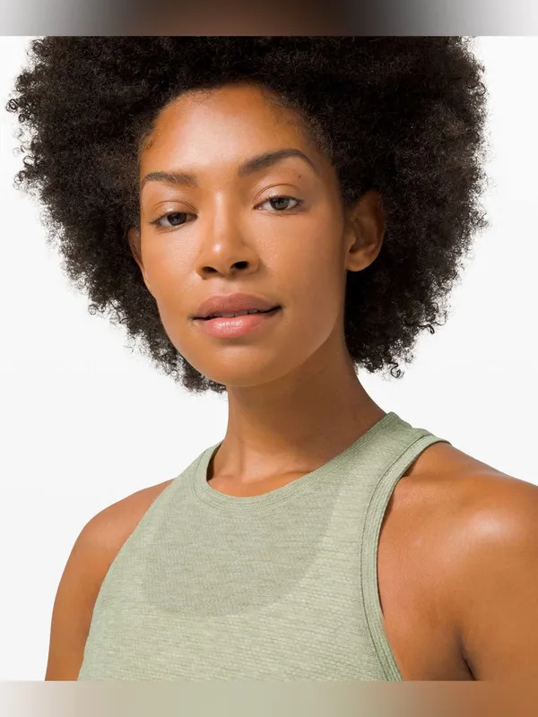 Lululemon Run and Train Racerback Tank Heathered Rosemary Green $58 MSRP - Image 5