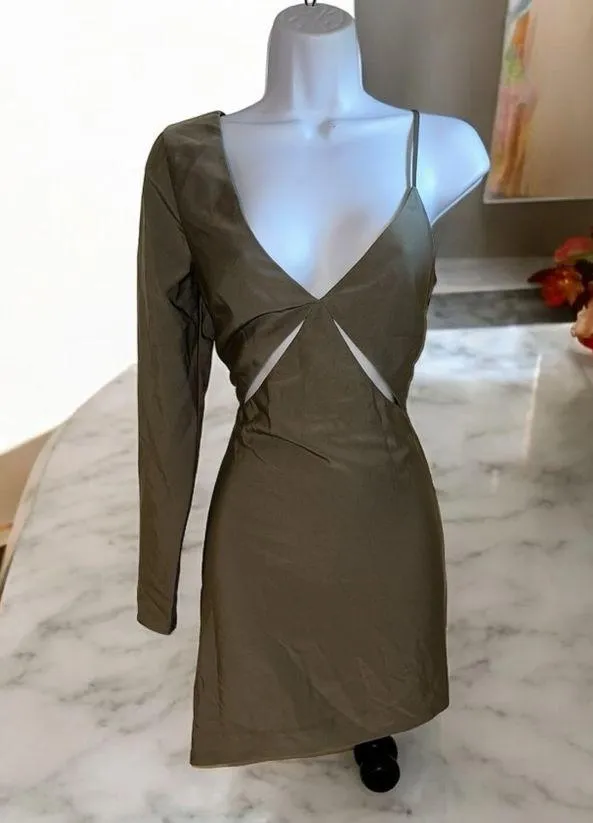 Revolve- Nbd Tobias Mini Dress In Olive Green Size Small - Image 6