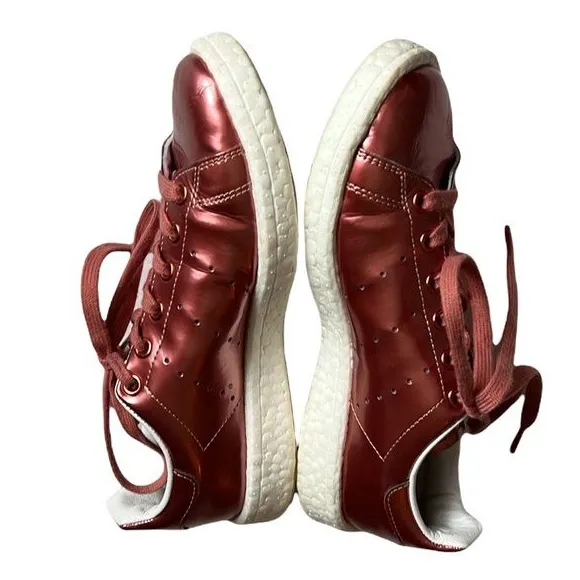 Adidas Stan Smith Metallic Copper Shiny Sneakers‎ Size 6 - Image 4