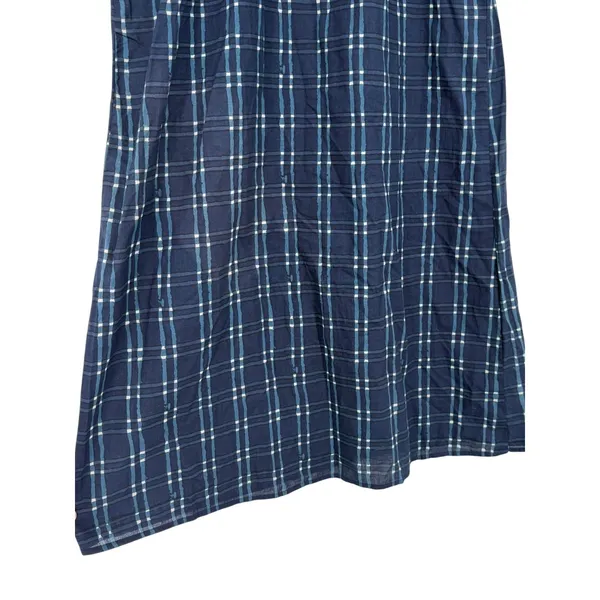NWT Madewell Embroidered Puff-Sleeve Babydoll Dress Indigo Plaid Size XS Preppy‎ - Image 11