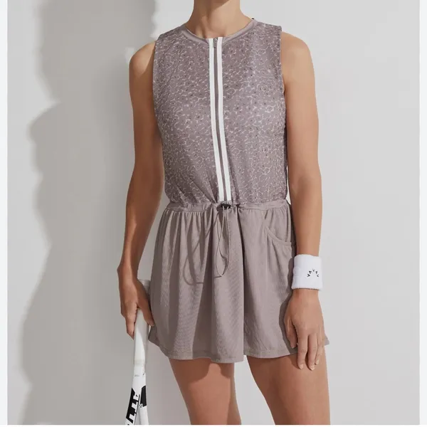 VARLEY Lagoda Tennis Dress Tan Size‎ Medium - Image 2