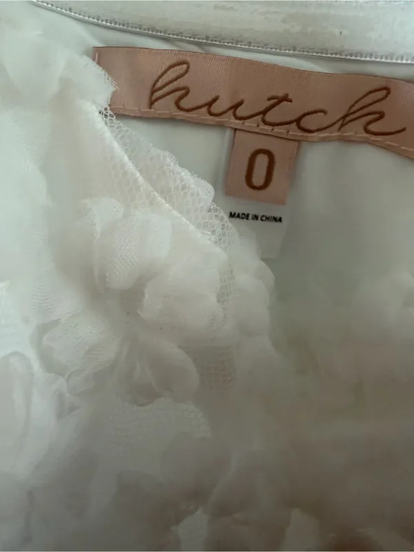 Hutch Patricia Textured Strapless Mini Dress White Bridal Size 0 NWOT - Image 4