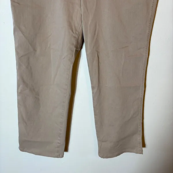 J. Jill Denim High-Rise Straight-Leg Ankle Pants‎ Size 10 Taupe Beige Utility - Image 3