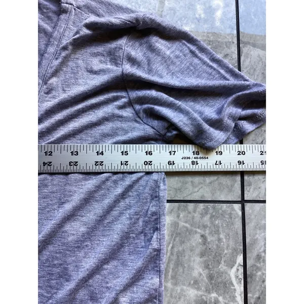 Three Bird Nest Womens Deep Scoop Neck High Low Hem T-Shirt Heather Purple Small - Image 3