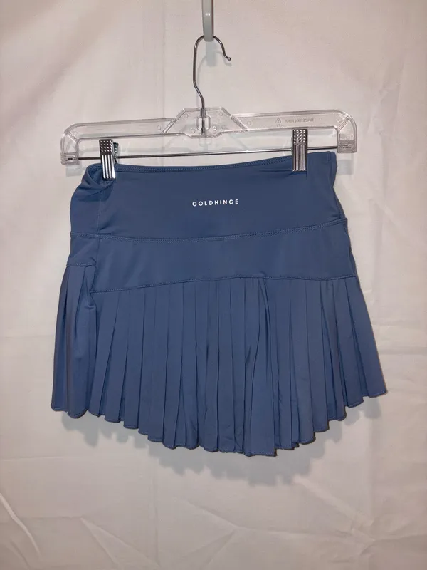 Gold Hinge Blue Tennis Skirt - Image 3