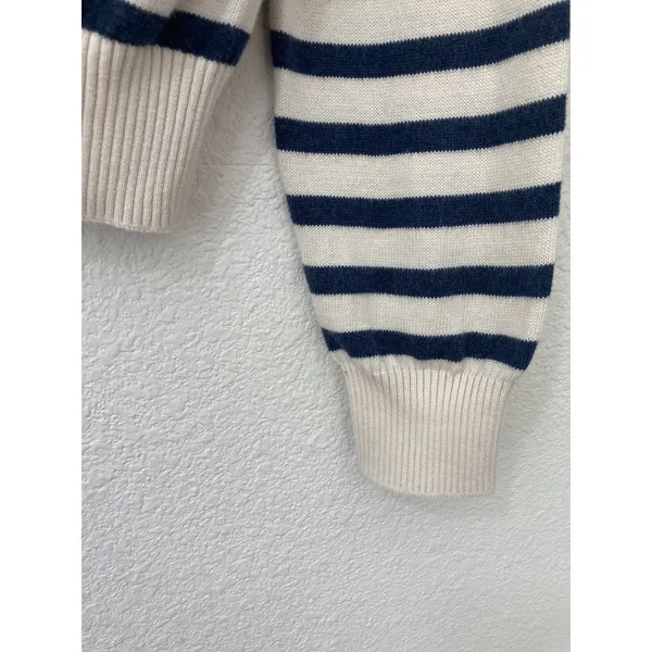 Pact Organic Cotton Earthcore Gritty Boho Granola Girl Striped Cardigan Sweater - Image 5