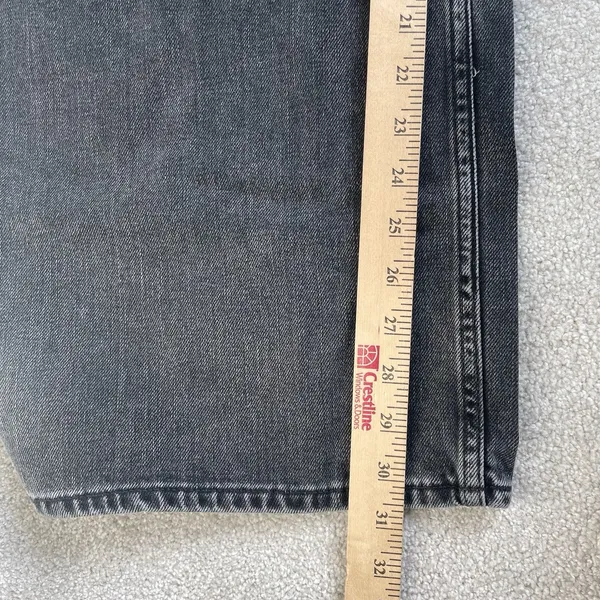 Old Navy Low Rise Baggy Wide Leg Denim Jeans Pants Cotton Blend Black Size 12 - Image 14