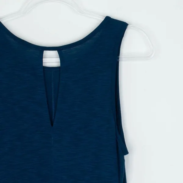 J. Crew Womens Drapey Tank Top‎ With Silky Hem Size M Blue Sleeveless Minimalist - Image 9