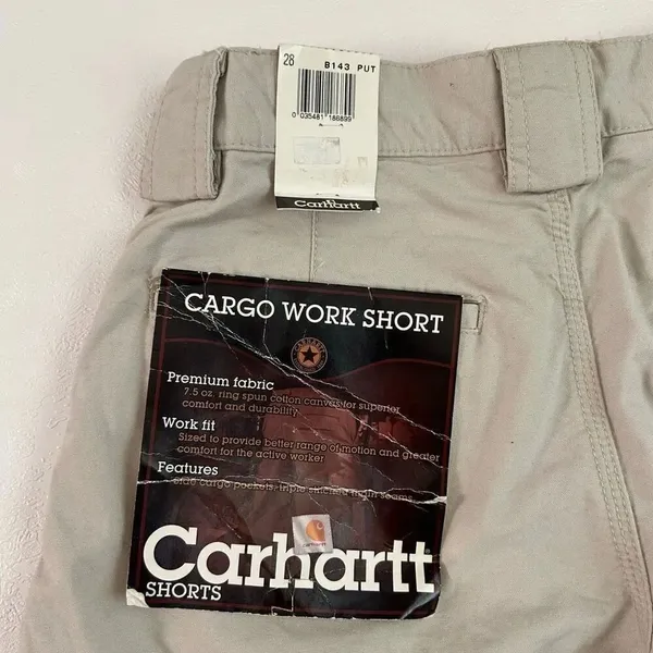 Carhartt Cargo Work Shorts Men’s 28 Khaki Beige Cotton Workwear Utility Pockets - Image 4
