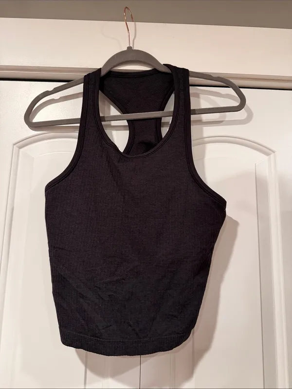 lululemon athletica ebb to street Black‎ Racerback cropped Tank Top 10 - Image 2