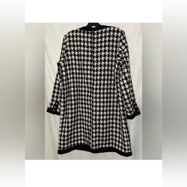 Pomander Place Black White Tweed Bow Mini Dress 2X NWT - Image 3