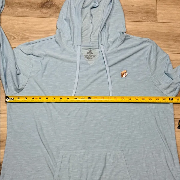 Buc-ee's Women's, Buc Baja Solid, baby blue lightweight hoodie Sz 2XL - Image 5