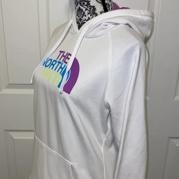 The North Face Spell Out Logo Hoodie Size Large - Image 4