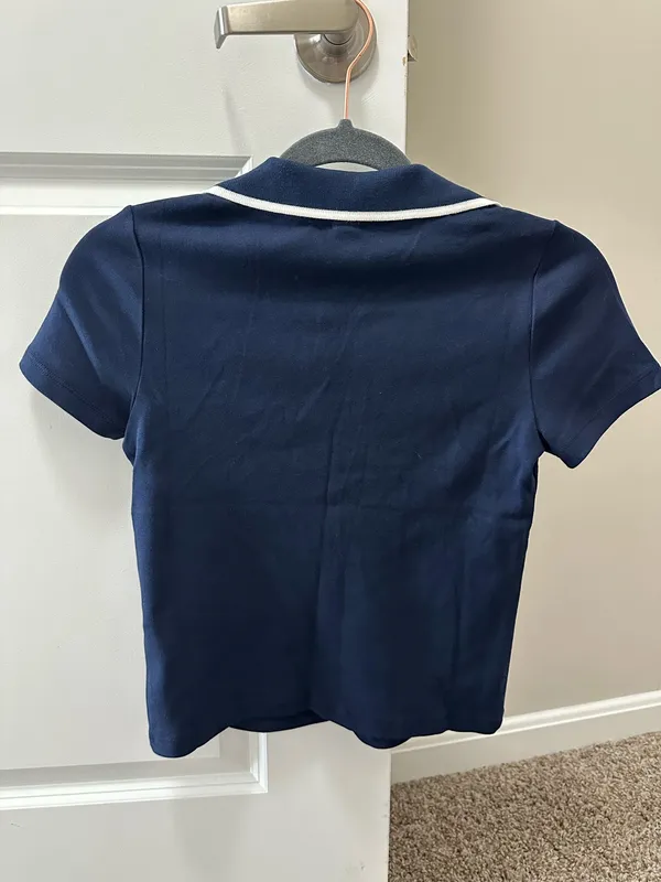 Old Navy Collared Short Sleeve Shirt Navy - Image 2